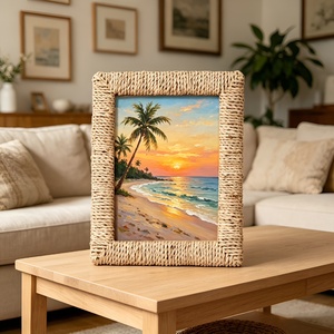 Sea grass photo <b>frame</b> natural seagrass <b>picture</b> <b>frames</b> <b>vintage</b> statement piece for home display - Product Image 6