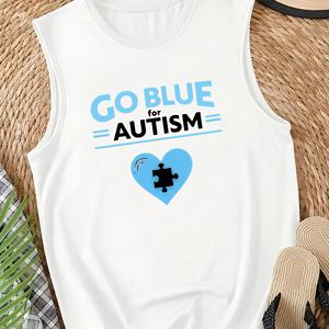 Chaleco de punto informal con logotipo frontal GO BLUE for AUTISM para mujer - Product Image 4