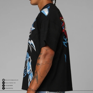 Camiseta Extra Grande con Logotipo Impreso en DTF Personalizado, 100% Algodón, Grueso, Ecológico, Transpirable, Venta al Por Mayor, Unisex, Moda de Verano, OEM - Product Image 2