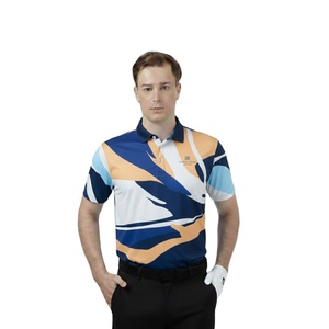 Camisa Casual de Manga Corta para Hombre con Estampado Personalizado, Tejido de Punto Elástico en 4 Direcciones, Secado Rápido, para Golf, OEM/ODM de Vietnam, Venta al Por Mayor, Pedidos al Por Mayor - Product Image 1
