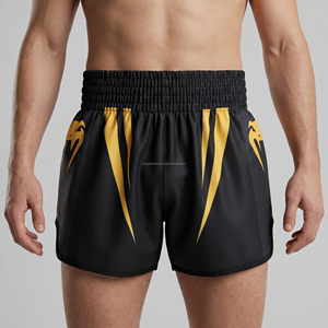 Wholesale Breathable Sublimated Kickboxing <b>Trunks</b> Custom Logo <b>Men</b> Fitness Training Muay Thai Shorts - Product Image 3