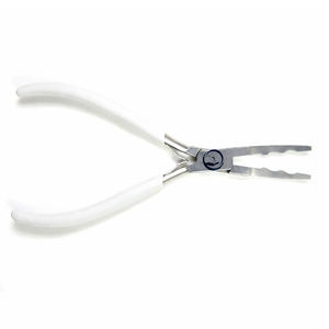 Pinza Clásica para Extensiones de Cabello, Fabricada a Medida por OEM, con Empuñadura Plateada y Negra, de 6 Pulgadas, Calidad Profesional - Product Image 3