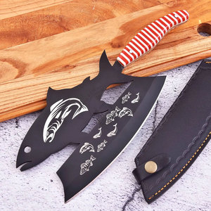 Custom Handmade Meat Cleaver <b>Knife</b> W/Resin Handle Leather Sheath D2 Steel Blade Full Tang Ambidextrous <b>Sharp</b> Razor Chopper <b>Knife</b> - Product Image 5