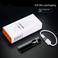 Briquet électronique fin à empreinte digitale Dericsson, recharge USB, nouvelle collection, style classique, respectueux de l'environnement