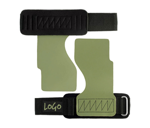 Poignées de paume antidérapantes à motif, en cuir réglable de haute qualité avec sangle noire de soutien pour l'exercice des doigts - Product Image 2