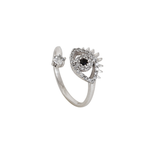 Anillo de Plata de Ley 925 Hecho a Mano, Elegante y Hermoso, con Circonita Cúbica Ajustable, Joyería para Mujeres y Niñas - Product Image 2