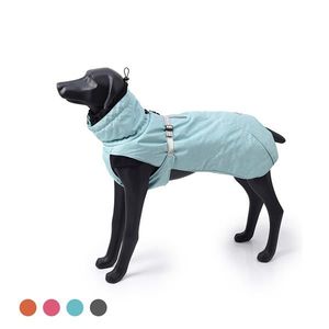 New Style Blue L Size Dog Winter Jacket Waterproof Warm Polyester Filling Fabric for Pet Clothes - Product Image 1