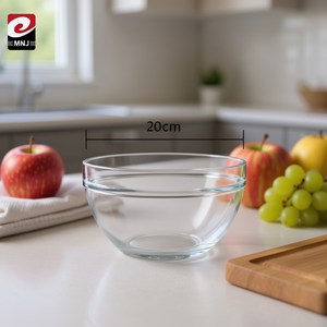 Ciotola in Vetro di Alta Qualità da 20cm di ENSALADERA, Design Minimalista per Servire Cibo e Presentare alle Feste - Product Image 3