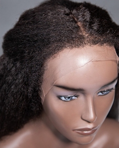 Perruque Premium en Cheveux Brésiliens Remy à Quatre Bords, avec Double Trame Faite à la Machine, Texture Crépue Naturelle, Ligne de Cheveux Définie, Brins Doux - Product Image 3