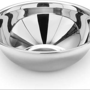 ชามเสิร์ฟงานหนัก ทนทาน ผลิตจากโลหะขัดเงา เป็นมิตรต่อสิ่งแวดล้อม ปราศจากสาร BPA ผลิตด้วยมือ สำหรับทำอาหารที่บ้าน ชามเตรียมอาหารสแตนเลส - Product Image 1