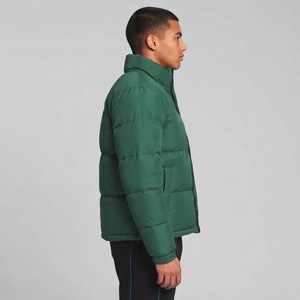 Chaqueta Acolchada Verde con Capucha para Hombre, Chaqueta de Invierno Cálida y Acolchada, con Cierre Completo, Ligera, Resistente al Viento, para Uso Casual y Urbano - Product Image 4