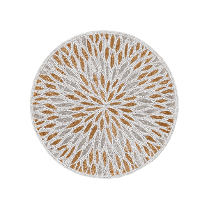 Luxury Handmade Round Glass <b>Beaded</b> <b>Placemats</b> Kitchen Table Decor for Restaurant and Hotel Design - Product Image 1