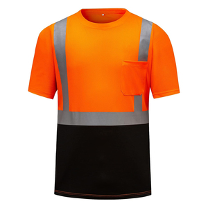 Camiseta de Seguridad de Trabajo de Manga Corta, Transpirable, Reflectante, con Cuello Redondo, para Verano - Product Image 1