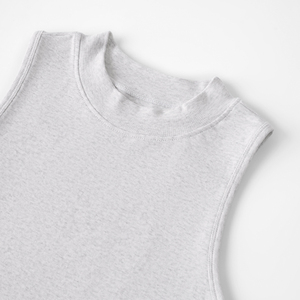 Top Corto Personalizado de Alta Calidad para Mujer, Top Básico de Punto Acanalado de Algodón y Elastano, Top Corto Blanco Elástico para Mujer - Product Image 6