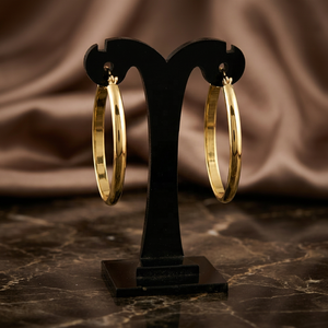 Venta al por mayor de pendientes de aro de oro de 14K 18K 24K, pendientes de aro clásicos, pendientes de aro personalizados, pendientes de aro chapados en oro. - Product Image 5