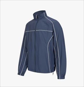 Survêtement bleu marine pour homme, veste et pantalon à fermeture éclair intégrale, séchage rapide, design sportif pour activités de plein air en automne, coupe classique - Product Image 5