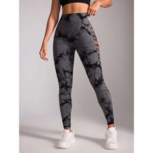Leggings de yoga taille haute en coton pour femmes, imprimés, avec logo personnalisé, doux, grandes tailles, meilleur prix - Product Image 3