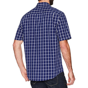 Camisa Casual a Cuadros de Manga Corta para Hombre, Cuello Camisero, Tela Popelina, Ropa de Verano - Product Image 2