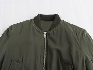 Chaqueta Bomber de Manga Larga con Cuello Mandarín, Estilo Europeo Americano, Nueva Moda para Mujer, con Cierre y Estampado Invernal - Product Image 2