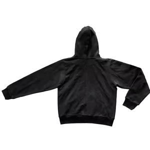 Sweat à capuche thermique respirant pour homme de qualité supérieure, fermeture éclair, hiver, polyester/coton, technique de teinture unie, prix raisonnable - Product Image 2
