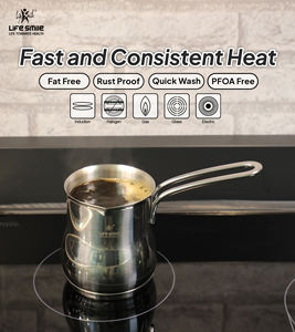 Juego de calentador de café de acero inoxidable premium 18/10 con base de inducción - Product Image 4