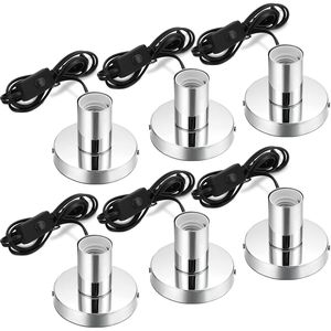 6 supports de remplacement pour lampes de bureau en métal poli, douilles E26/E27 avec cordon de 6 pieds, pour lampes de bureau pratiques - Product Image 1