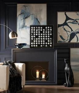 เชิงเทียนโลหะทรงกลมสีทองทันสมัยพร้อมปลอกแก้วทรงเรขาคณิตสำหรับงานแต่งงานในตะวันออกกลาง - Product Image 6