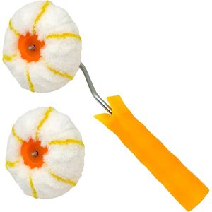 Kit de pintura inteligente con rodillo de pintura para tubos de superficie curva con barra de acero y marco para pintar tuberías y postes. - Product Image 1