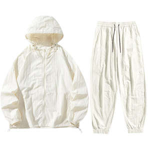 Ensemble de survêtement uni pour homme, personnalisable avec logo, marque privée, été, 2 pièces, short et haut. - Product Image 4