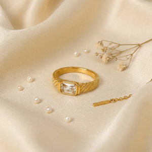 Luxury Geometric Stainless Steel <b>Ring</b> for Women 304 Waterproof Non Tarnish Fashion Jewelry Trendy <b>Statement</b> <b>Rings</b> Wholesale - Product Image 6