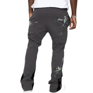 Nouveau design de pantalons de survêtement évasés 100% coton/polaire pour hommes pantalons de jogging évasés pour hommes droits rayés et incurvés à séchage rapide - Product Image 3
