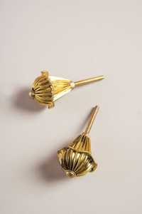 Boutons de meuble en laiton motif étoile avec poignée ronde foncée et billes décoratives en résine rouge pour armoire, étagère, porte, fenêtre - Lot de 2 - Product Image 4