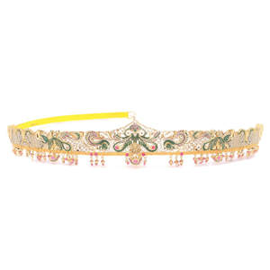 Laxmi Women's Bridal Hip <b>Belt</b>-Casual Fashion Body Jewelry with Alloy & <b>Gold</b> Plating and Oxidized Polish - Product Image 2