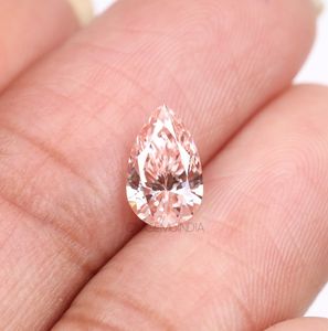 Hot Selling Premium IGI Certified Fancy <b>Pink</b> Laser <b>Drilled</b> Pear Shape Lab Grown Loose Diamond for Jewelry Making - Product Image 2