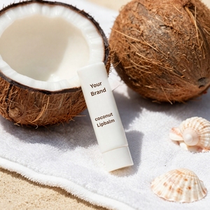 Bálsamo Labial de Manteca de Coco de 10 ml de Marca Privada, Vegano, Hidratante, Cuidado Labial, Humectante para Labios Rosados, Orgánico, con Vitamina C y Péptidos - Product Image 1