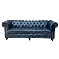 3-Sitzer Echtleder-Sofa Luxus Europäisch-Amerikanischer Niederländischer Stil Premium Wohnzimmer-Couch Moderne Klassische Möbel Großhändler