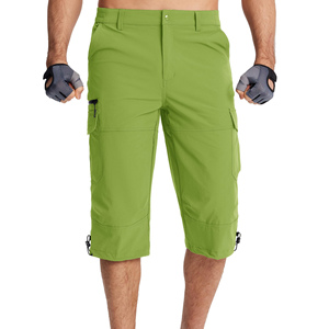 Capri Pant For Men's Summer Multi Pocket Casual Cotton <b>Elastic</b> Capri Pants Tactical Breeches Premium Outdoor <b>Trousers</b> Breathable - Product Image 1