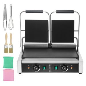 Piastra Elettrica Professionale per Panini in Acciaio Inox 3600W con Controllo della Temperatura - Product Image 1