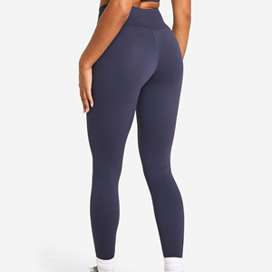 Wholesale Mid Waist Solid Yoga <b>Leggings</b> Women Bulk Order Soft Tight Tummy <b>Control</b> Eco-Friendly Quick Dry Breathable Custom - Product Image 2