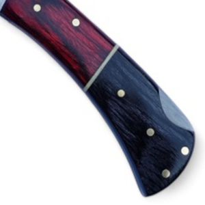 Cuchillos Plegables Personalizados con Hoja de Acero Estampada, Mango Decorativo y Funda de Cuero para Camping y Caza al Aire Libre - Product Image 5
