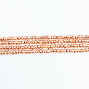 ลูกปัดไพไรต์สีโรสโกลด์ทรงเหลี่ยมแบบรอนเดลล์สำหรับทำเครื่องประดับขายส่ง - Product Image 3