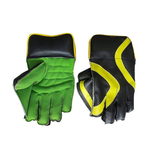 Gants de gardien de cricket en cuir rembourrés, haute protection, équipement de gardien, cuir doublement cousu - Product Image 4