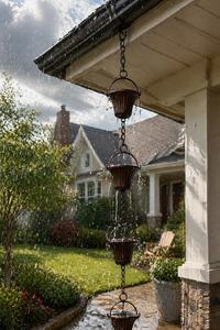 โซ่เหล็กตกแต่งสำหรับระบายน้ำฝนบนหลังคา - Product Image 5