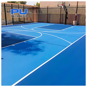 Suelo deportivo de silicona PU ecológico de alta calidad, revestimiento de suelo para interiores y exteriores para bádminton, baloncesto, voleibol, Tenis - Product Image 3