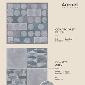 กระเบื้องพอร์ซเลนแกะสลักขนาด 600x600 มม. ผิวด้าน พร้อมลวดลายตัดลึกและผิวสัมผัสธรรมชาติ เหมาะสำหรับโครงการปูพื้นระดับพรีเมียม - Product Image 1