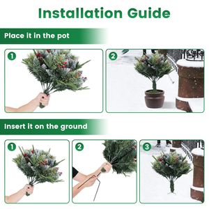 Albero di Natale Artificiale Realistico con 8 Modalità di Illuminazione LED, Timer Automatico, Impermeabile IP44, Funzionamento a Batteria per Uso Interno ed Esterno - Product Image 6