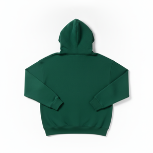 Sweat-shirt à capuche oversize pour homme, vert uni, en molleton de coton, décontracté, pour l'automne, coupe classique, avec poches, tricoté, teint uni - Product Image 3
