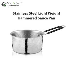 Lightweight Stainless Steel Hammered <b>Sauce</b> <b>Pan</b> - Product Image 5