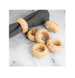 Porte-serviettes en rotin naturel de style bohème, produit artisanal de qualité supérieure pour la table de ferme, prix de gros. - Product Image 5
