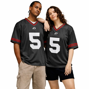 เสื้อเจอร์ซีย์อเมริกันฟุตบอลแบบตาข่าย ยูนิเซ็กซ์ คอวี เสื้อทีม ระบายอากาศได้ดี เสื้อกีฬาลายทาง เสื้อฟุตบอล  รับสกรีนโลโก้ เสื้อยืดตาข่าย - Product Image 3